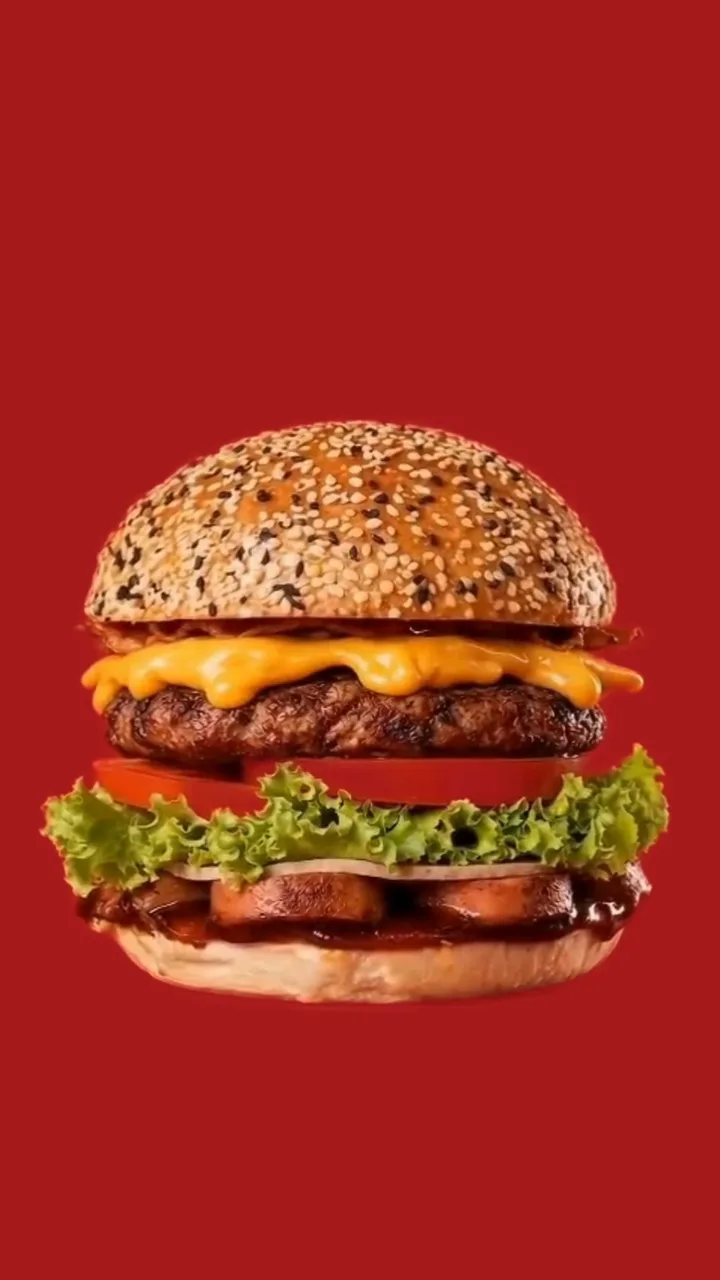 Sanduíche vegano Not Pig, com pão de gergelim e ingredientes vegetais